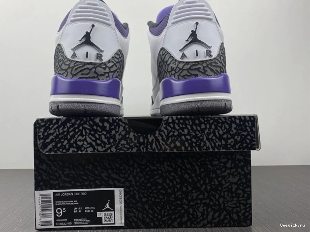 One Kick 3 Iris' 'Dark Jordan CT8532-105 Air Retro 0715